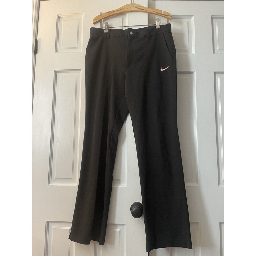 Nike Golf Tiger Woods Collection Pants Mens 36x32 Black Dri-FIT Stretch Slacks